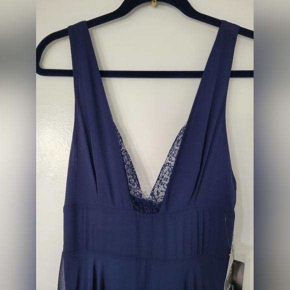 NWT Lulu's True Bliss Navy Blue Maxi Dress Size S - Picture 6 of 14